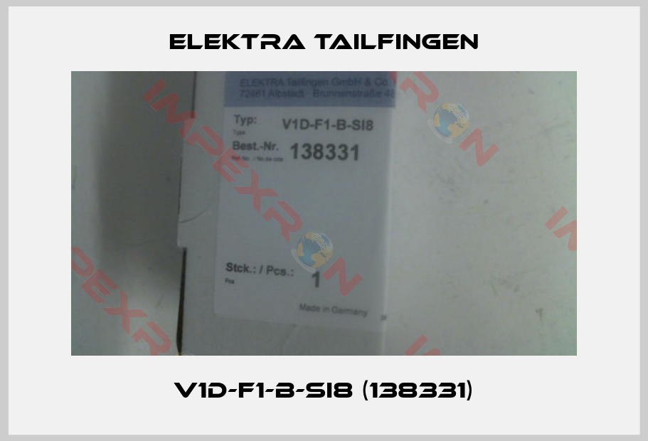 Elektra Tailfingen-V1D-F1-B-SI8 (138331)