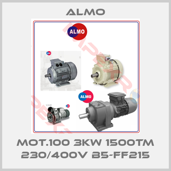 Almo-MOT.100 3KW 1500TM 230/400V B5-FF215