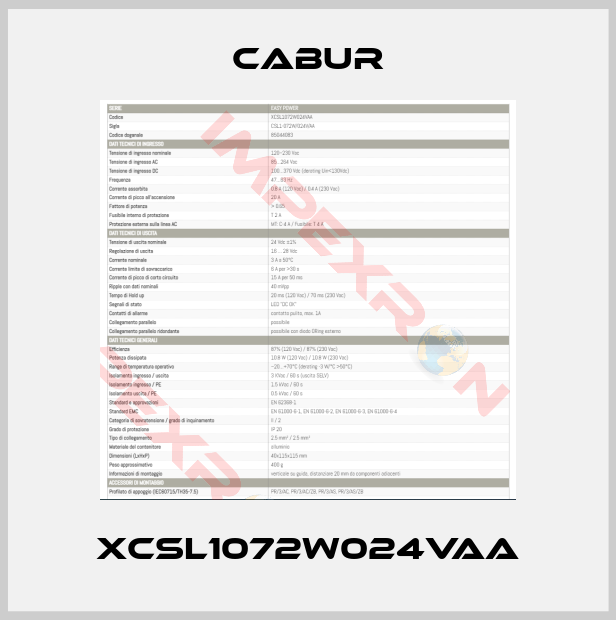Cabur-XCSL1072W024VAA