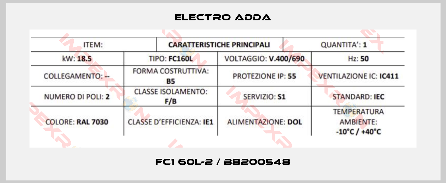 Electro Adda-FC1 60L-2 / B8200548