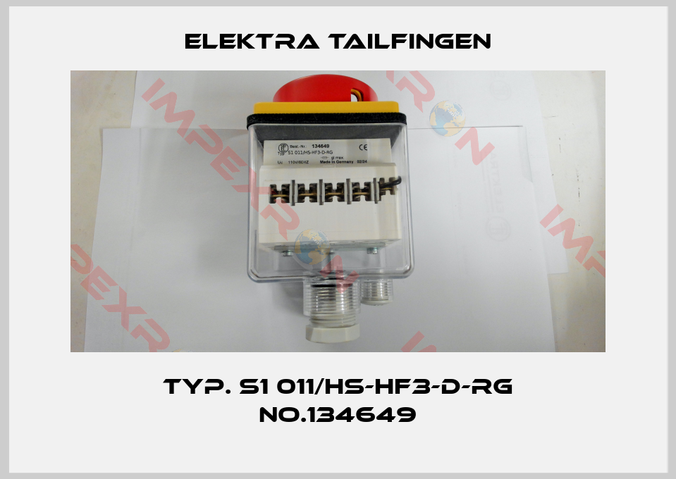 Elektra Tailfingen-Typ. S1 011/HS-HF3-D-RG No.134649