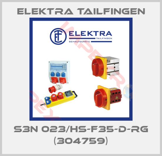 Elektra Tailfingen-S3N 023/HS-F35-D-RG (304759)