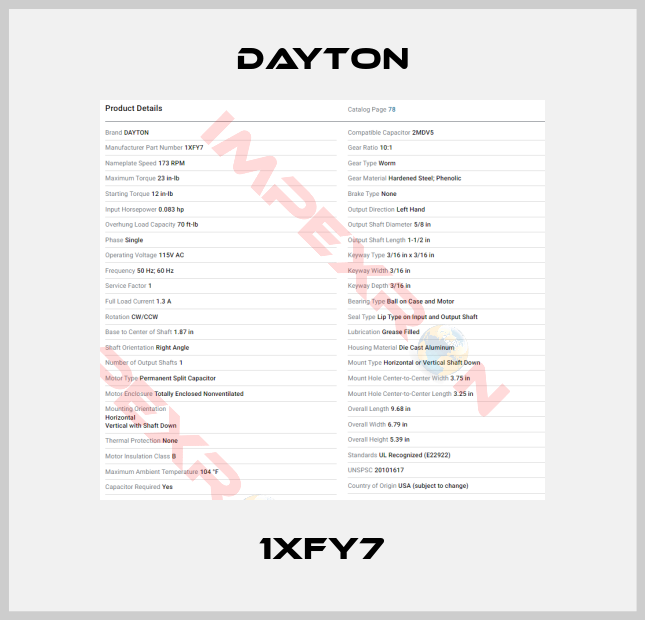 DAYTON-1XFY7