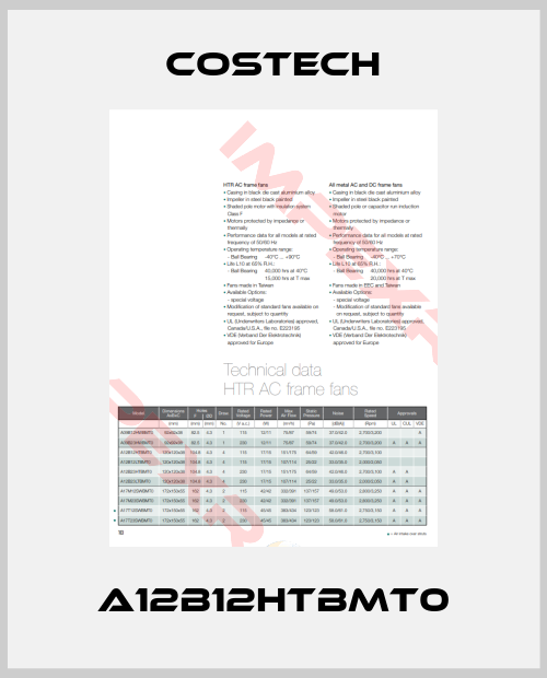 Costech-A12B12HTBMT0