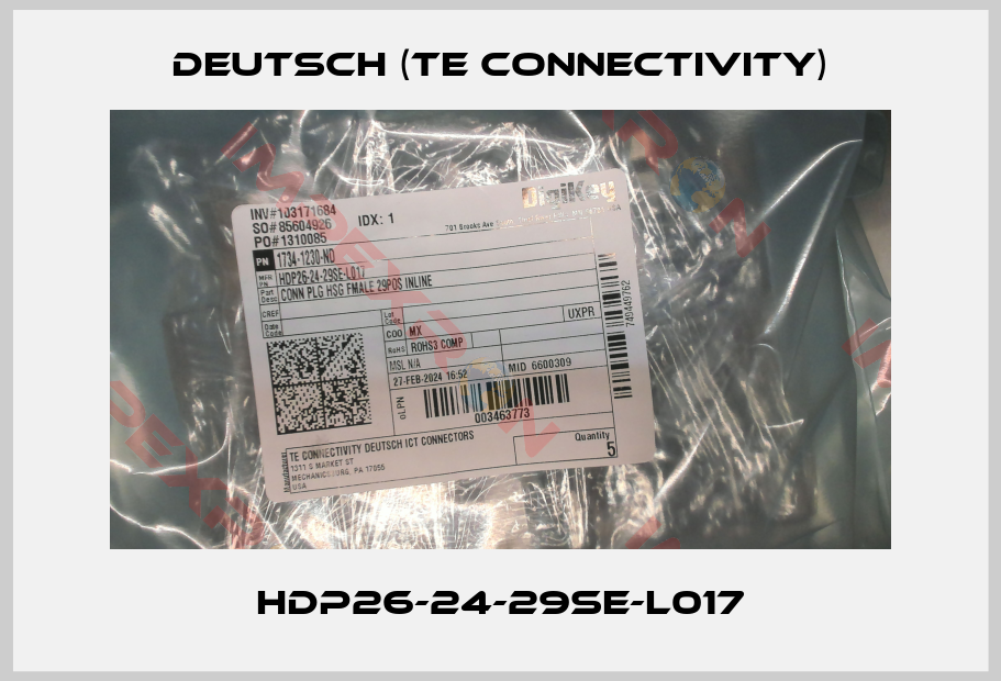 Deutsch (TE Connectivity)-HDP26-24-29SE-L017