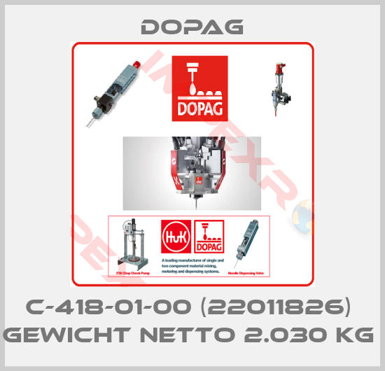 Dopag-C-418-01-00 (22011826)  Gewicht netto 2.030 KG 