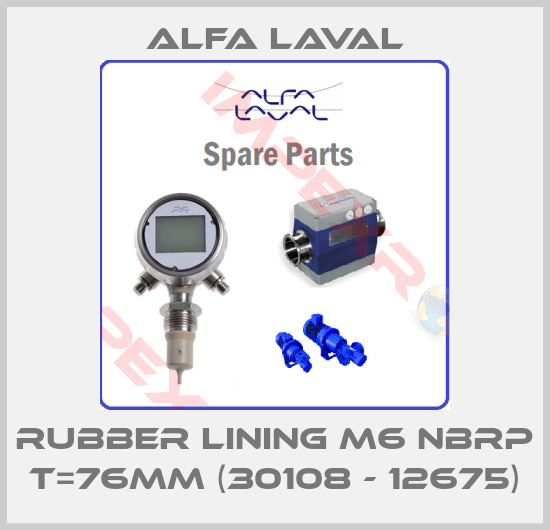 Alfa Laval-RUBBER LINING M6 NBRP T=76mm (30108 - 12675)