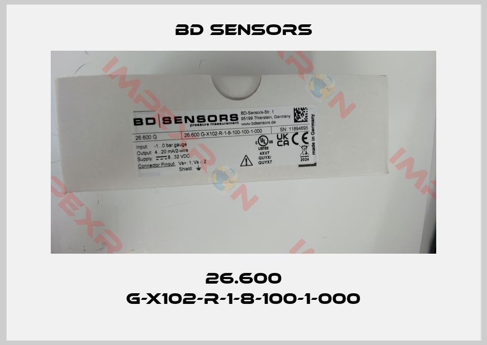 Bd Sensors-26.600 G-X102-R-1-8-100-1-000