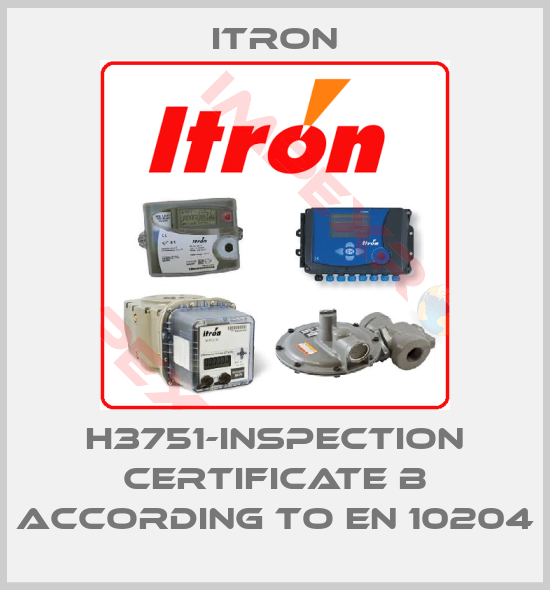 Itron-H3751-Inspection certificate B according to EN 10204