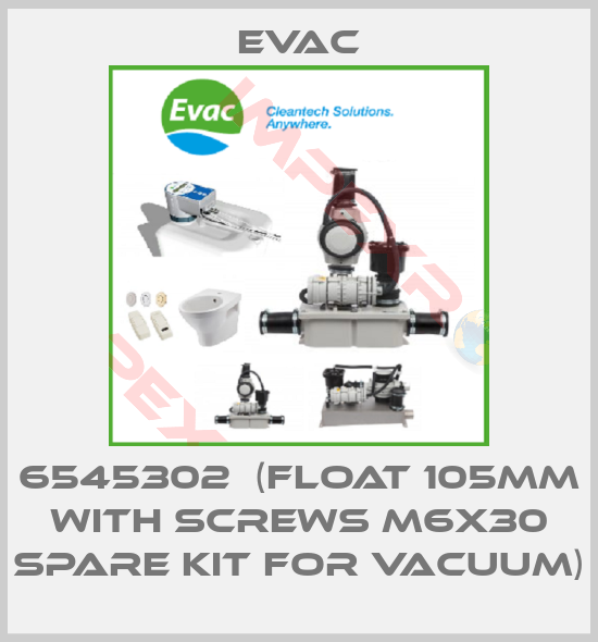 Evac-6545302  (FLOAT 105MM WITH SCREWS M6x30 SPARE KIT FOR VACUUM)