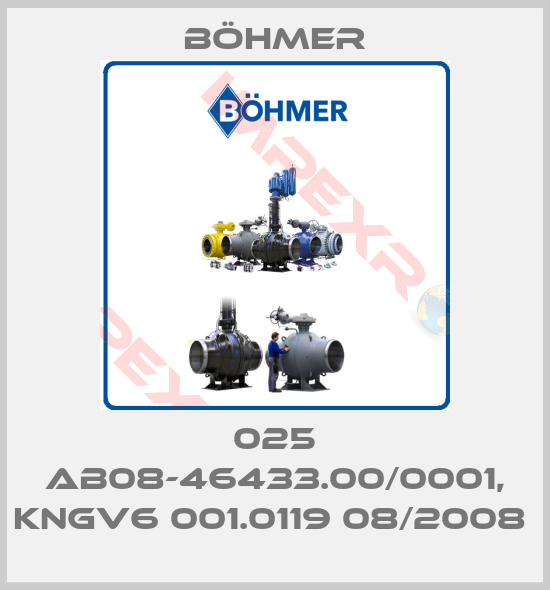 Böhmer-025 AB08-46433.00/0001, KNGV6 001.0119 08/2008 