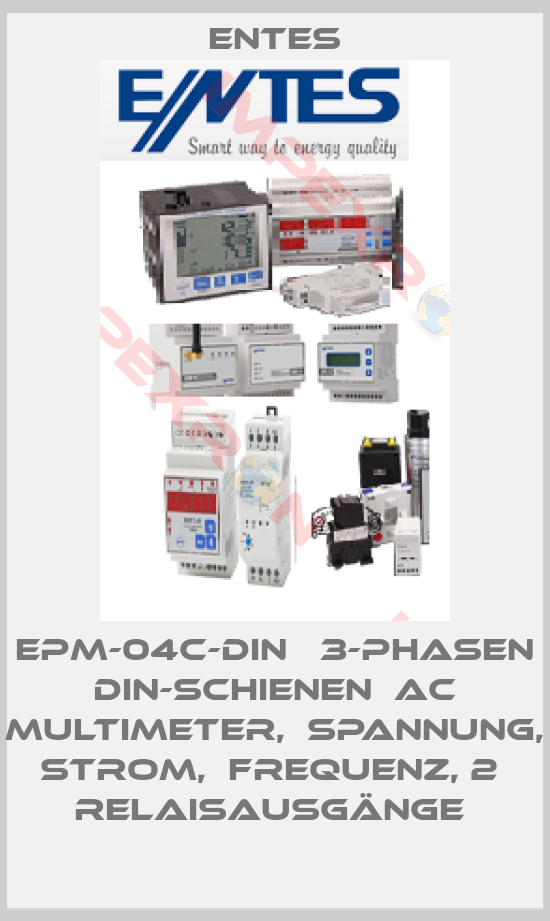 Entes-EPM-04C-DIN   3-Phasen DIN-Schienen  AC Multimeter,  Spannung, Strom,  Frequenz, 2  Relaisausgänge 