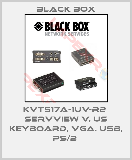 Black Box-KVT517A-1UV-R2  ServView V, US Keyboard, VGA. USB, PS/2 