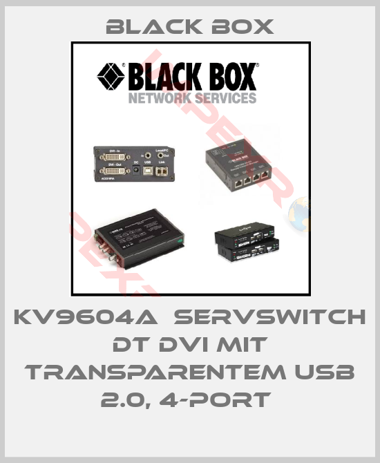 Black Box-KV9604A  ServSwitch DT DVI mit transparentem USB 2.0, 4-Port 