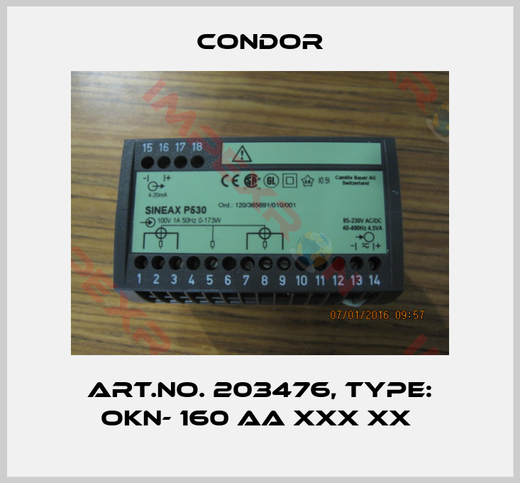 Condor-Art.No. 203476, Type: OKN- 160 AA XXX XX 