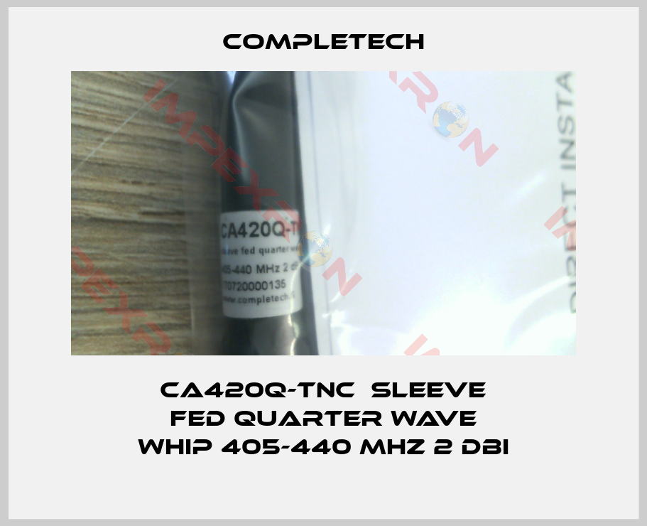 Completech-CA420Q-TNC  sleeve fed quarter wave whip 405-440 MHz 2 dBi