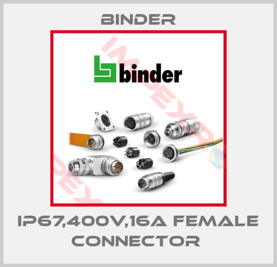 Binder-IP67,400V,16A Female connector 