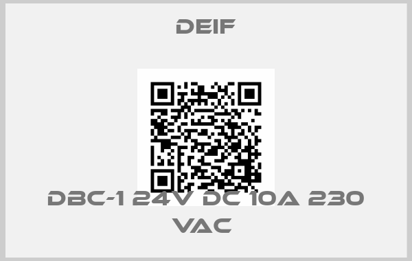 Deif-DBC-1 24V DC 10A 230 VAC 