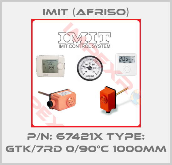 Afriso-P/N: 67421X Type: GTK/7RD 0/90°C 1000mm