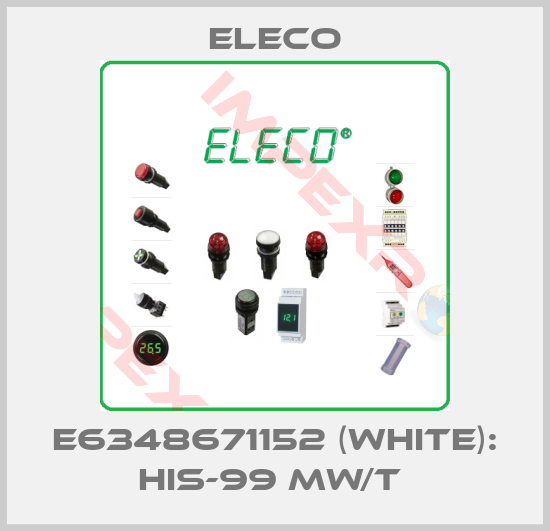 Eleco-E6348671152 (white): HIS-99 MW/T 