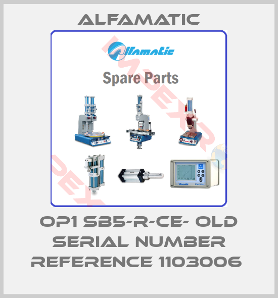 Alfamatic-OP1 SB5-R-CE- old serial number reference 1103006 