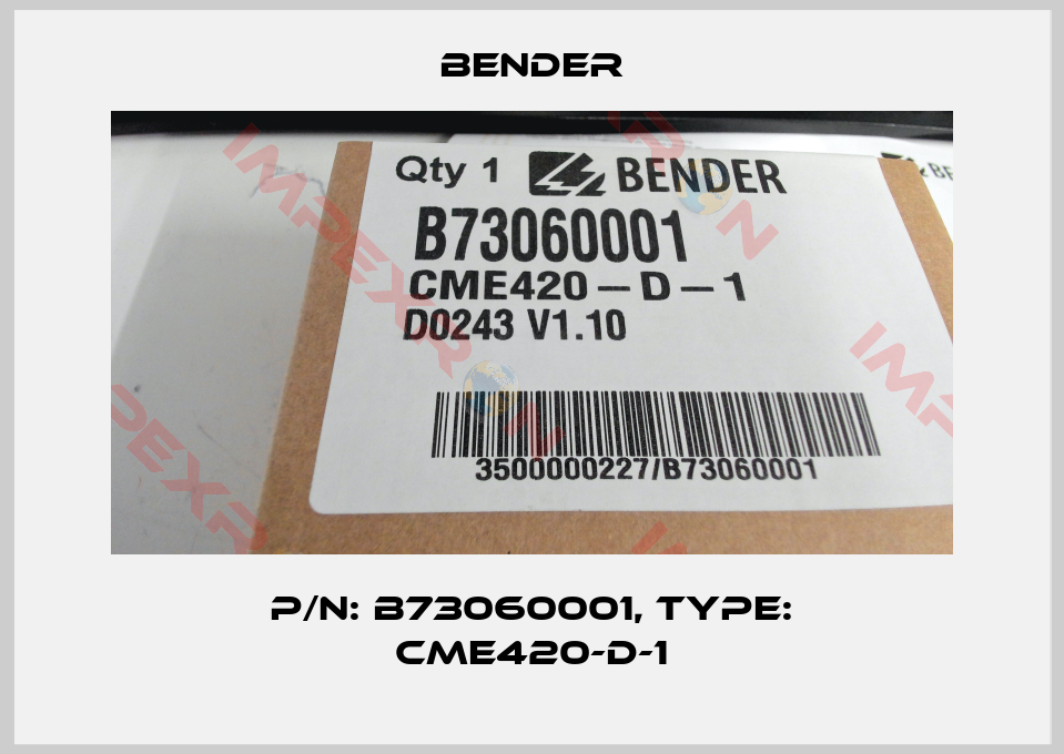 Bender-p/n: B73060001, Type: CME420-D-1