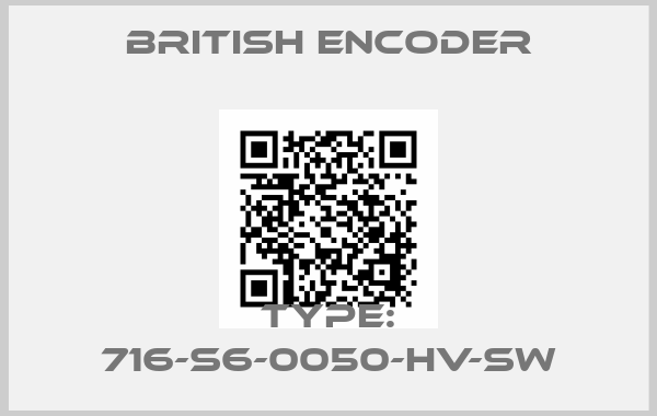 British Encoder-Type: 716-S6-0050-HV-SW