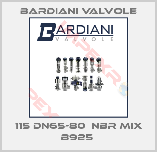 Bardiani Valvole-115 DN65-80  NBR MIX B925 