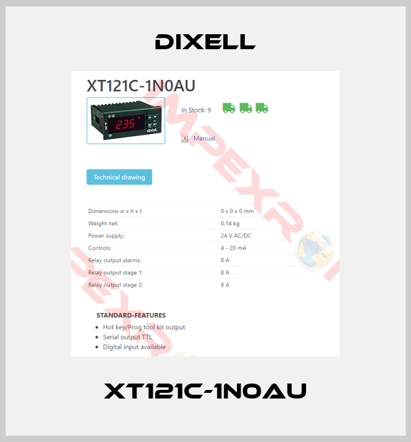 Dixell-XT121C-1N0AU