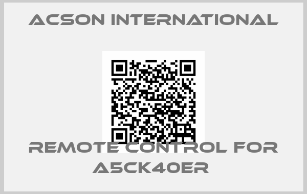 Acson International-remote control for A5CK40ER 