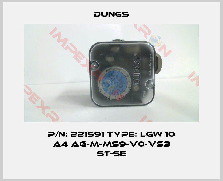 Dungs-P/N: 221591 Type: LGW 10 A4 Ag-M-MS9-V0-VS3 st-se