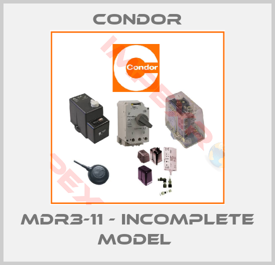 Condor-MDR3-11 - incomplete model 
