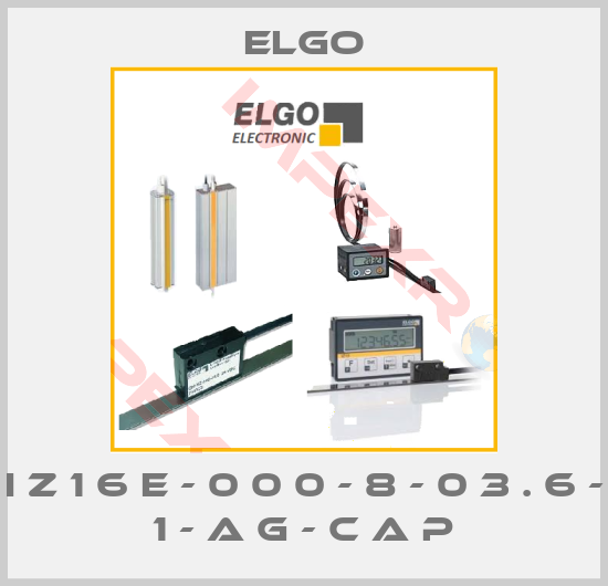 Elgo-I Z 1 6 E - 0 0 0 - 8 - 0 3 . 6 - 1 - A G - C A P