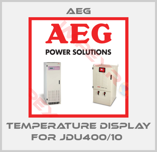 AEG-Temperature display for JDU400/10 