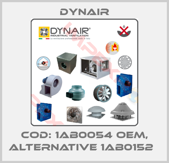 Dynair-Cod: 1AB0054 OEM, alternative 1AB0152  