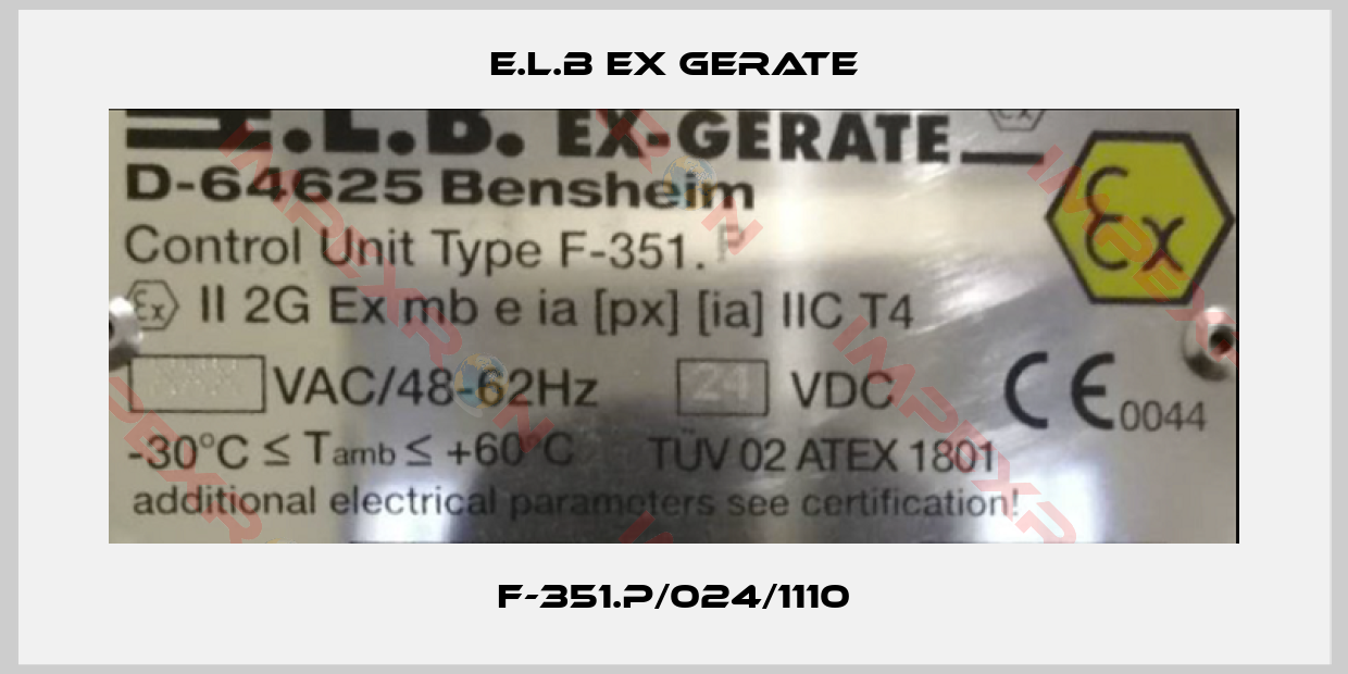 E.L.B Ex Gerate-F-351.P/024/1110