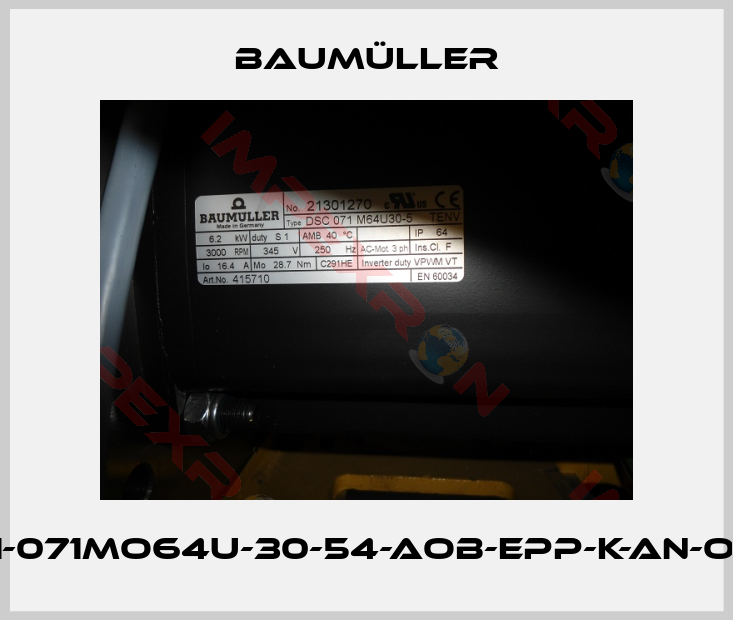 Baumüller-DSC1-071MO64U-30-54-AOB-EPP-K-AN-O+AG1