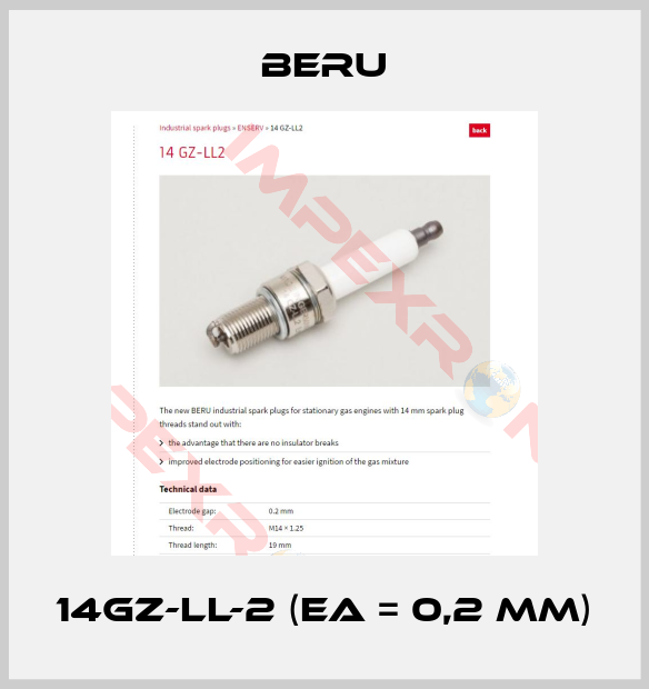 Beru-14GZ-LL-2 (EA = 0,2 mm)