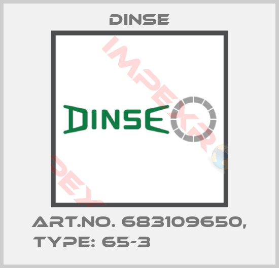 Dinse-Art.No. 683109650, Type: 65-3                 