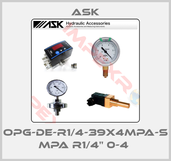 Ask-OPG-DE-R1/4-39X4MPA-S Mpa R1/4" 0-4 