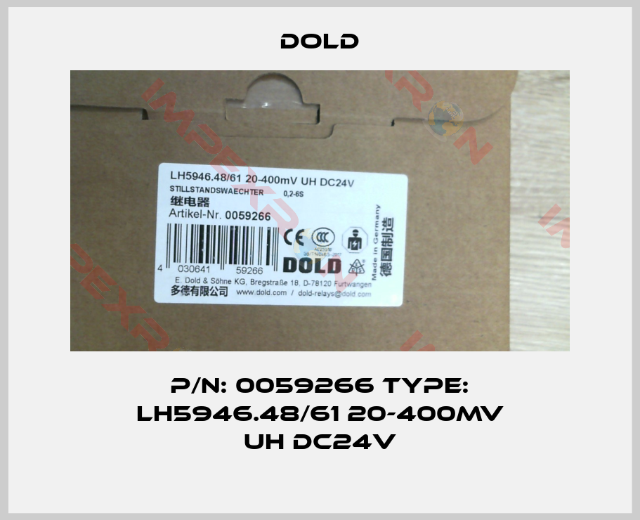 Dold-P/N: 0059266 Type: LH5946.48/61 20-400mV UH DC24V