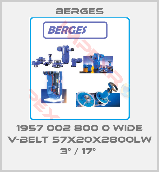 Berges-1957 002 800 0 WIDE V-BELT 57X20X2800LW 3° / 17° 
