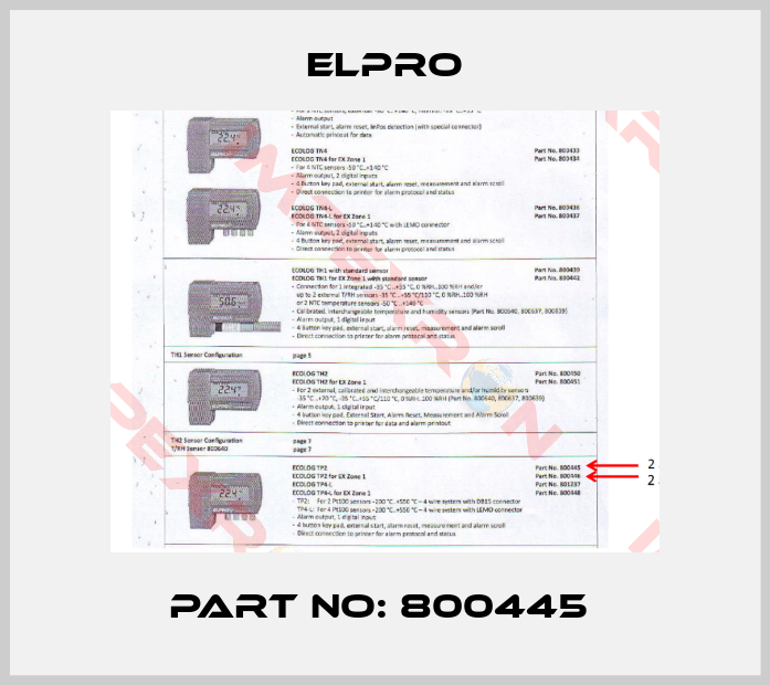 Elpro-Part No: 800445 