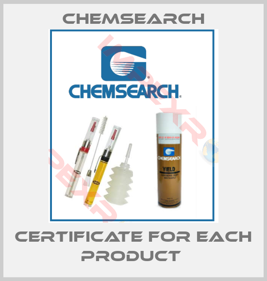 Chemsearch-certificate for each product 