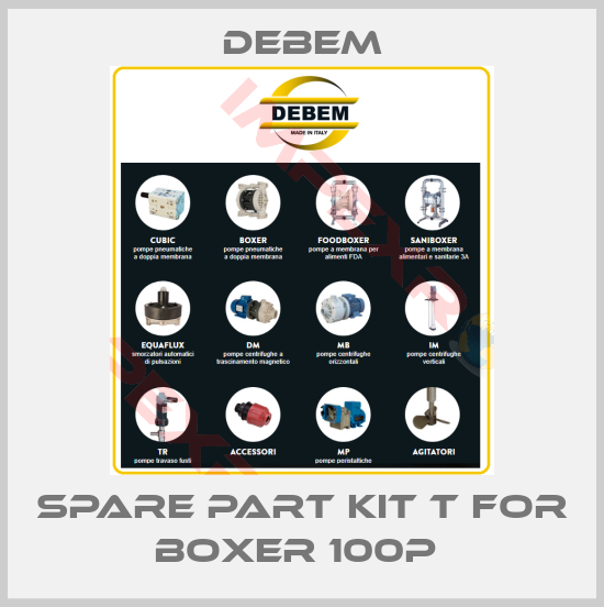 Debem-spare part kit t for Boxer 100P 
