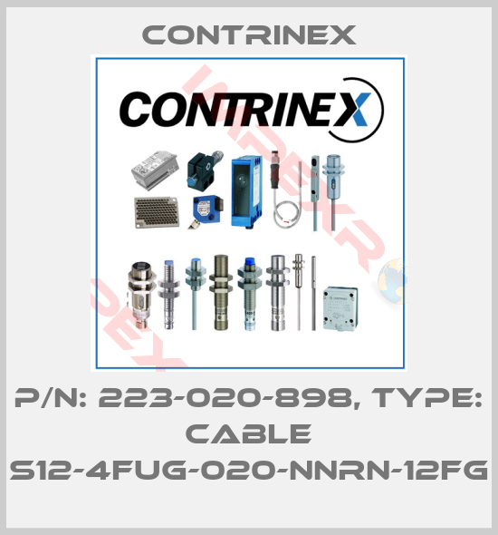 Contrinex-p/n: 223-020-898, Type: CABLE S12-4FUG-020-NNRN-12FG