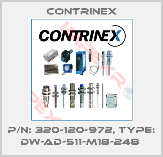 Contrinex-P/N: 320-120-972, Type: DW-AD-511-M18-248 