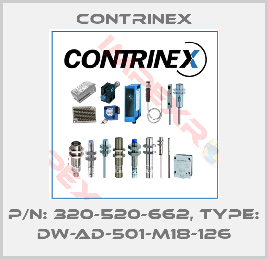 Contrinex-p/n: 320-520-662, Type: DW-AD-501-M18-126