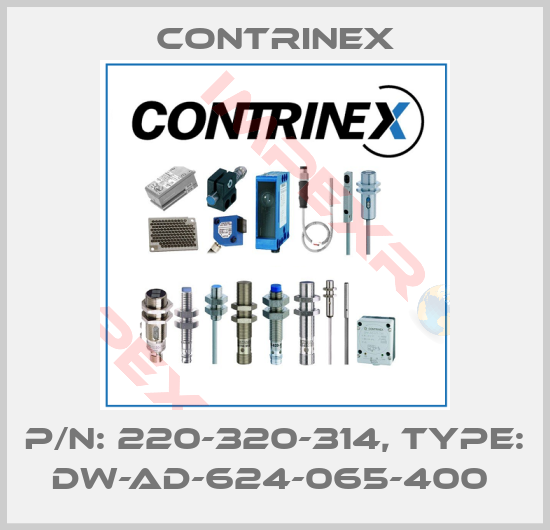 Contrinex-P/N: 220-320-314, Type: DW-AD-624-065-400 