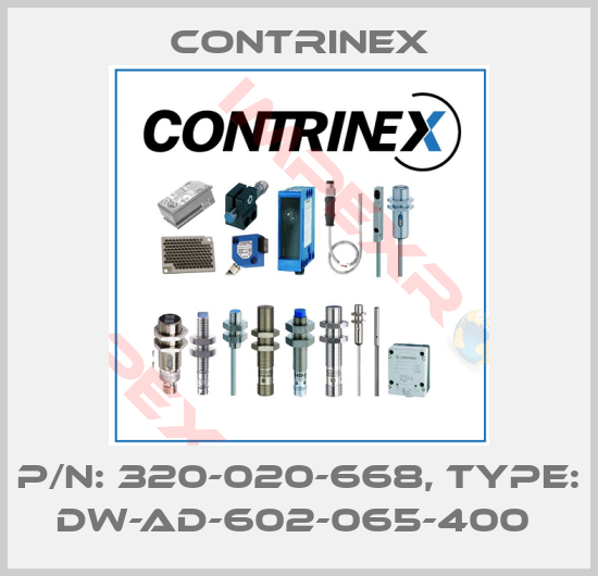 Contrinex-P/N: 320-020-668, Type: DW-AD-602-065-400 